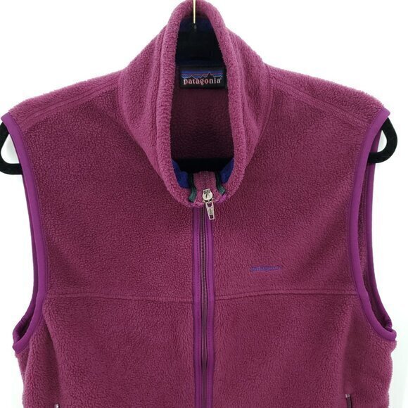 VTG Patagonia Lightweight Synchilla Fleece Vest S Plum/Purple - Picture 5 of 16